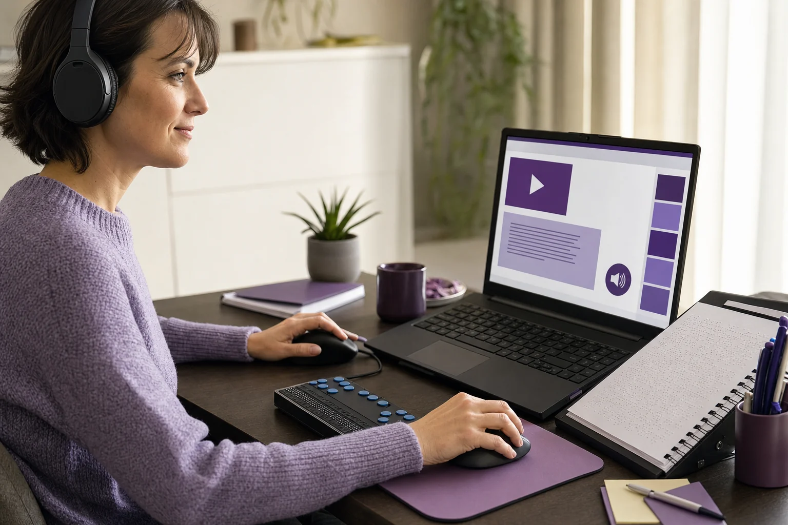 Utilisation d’outils d’accessibilité pendant une formation numérique à distance